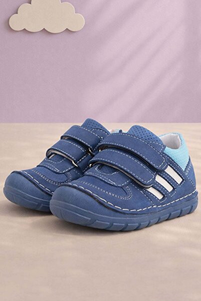 Rakerplus Grizzy Genuine Leather Navy Blue First Step Baby Boy Shoes