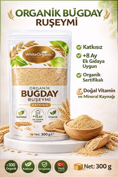 White Organic Organik Buğday Ruşeymi 300 Gr Ekonomik Paket