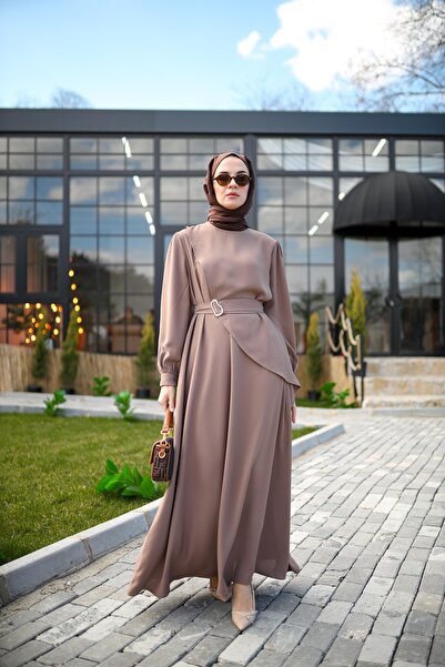 NS Moda فستان نازين غير متماثل للحجاب - موديل 570