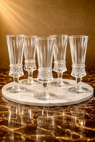 Maloria Elysia Pinterest Kristal Minik Kahve Yanı Cam Flüt Bardak Seti | 6'lı...
