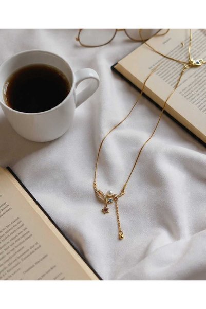 DOĞA KUTUSU Peri Gold Women's Pearl Necklace