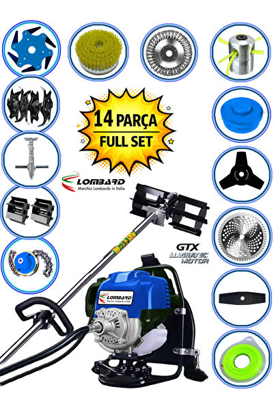 Cros LOMBARD İtaly ROSARIO-14 7800 Seri Sırt Tırpan+ Akrobat Çapalama + Topra...