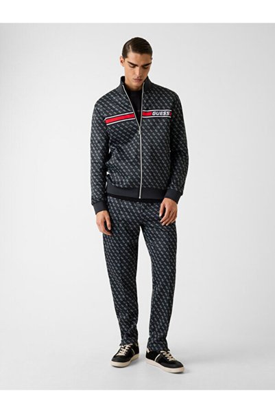 Guess Korbin Pamuklu Jakarlı Logo Baskılı Regular Fit Dik Yaka Sweat Z2BQ06K7122 Erkek SWEAT Z2BQ06