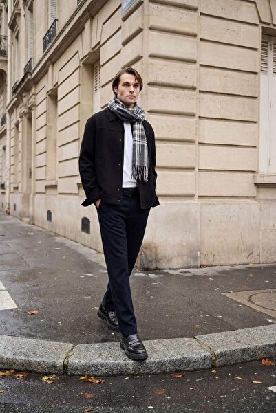 DeFacto Regular Fit Polo Collar Snap Fastener Coat F8504Ax26Sp