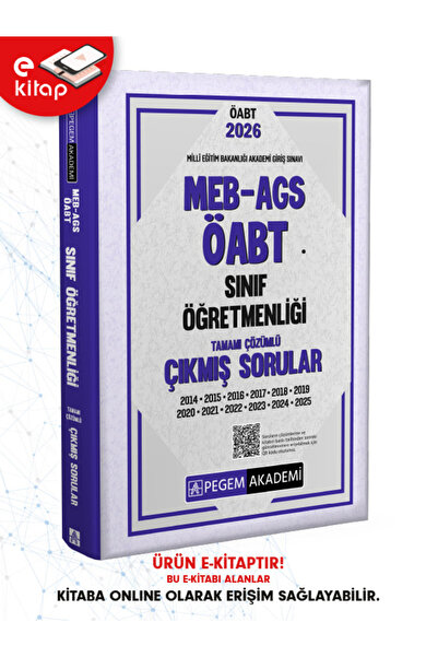 Pegem Akademi Yayıncılık 2026 MEB-AGS ÖABT Sınıf Öğretmenliği Tamamı Çözümlü ...
