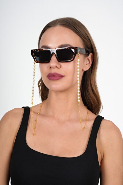 JULIANO Gold Glasses Chain with Pearls