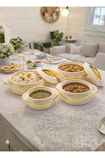 Milton Casserole Set of 4 with Stainless Steel Interior | Insulated Hotpot Fo...