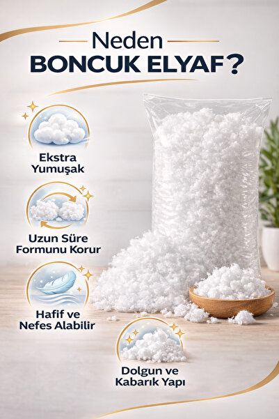 Elyaf Sepeti %100 Boncuk Elyaf 2 Kg Yastık Yorgan Oyuncak Malzemesi