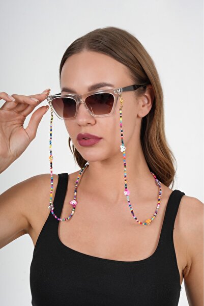 JULIANO Fimo Dog Sand Bead Glasses Chain - Necklace - Bracelet