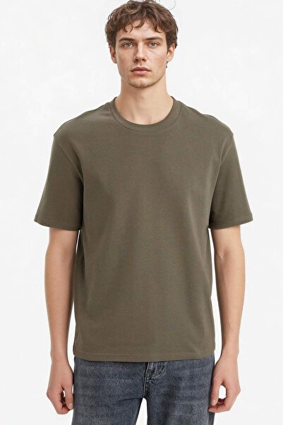 DeFacto 100% Cotton Basic T-Shirt E7961Ax26Sp