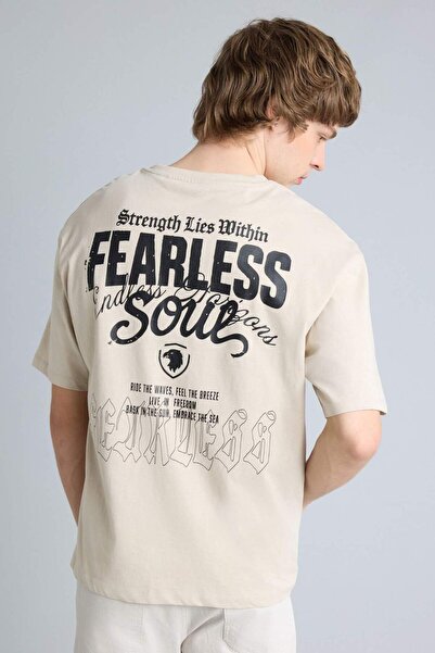 DeFacto Μπλουζάκι με φαρδιά γραμμή και κοντά μανίκια με τύπωμα H2354AX26SP