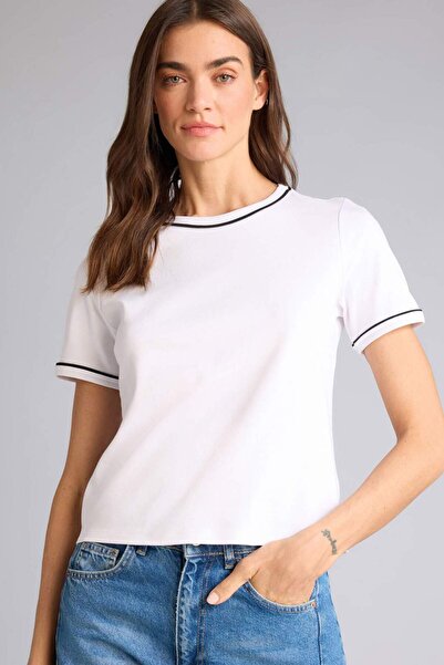 DeFacto Tricou cu mânecă scurtă, simplu, cu guler rotund, croială normală, G8...