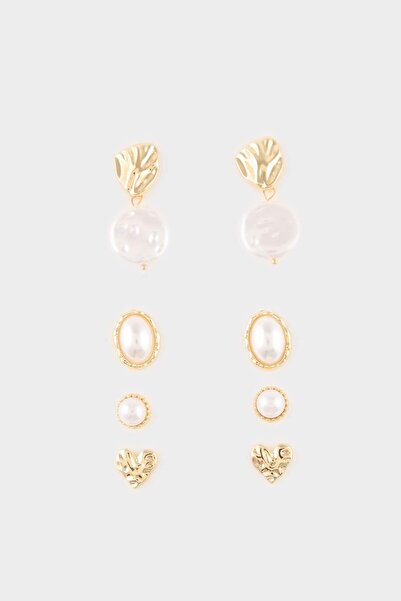 DeFacto Women's 4-Piece Earrings G9833Axns