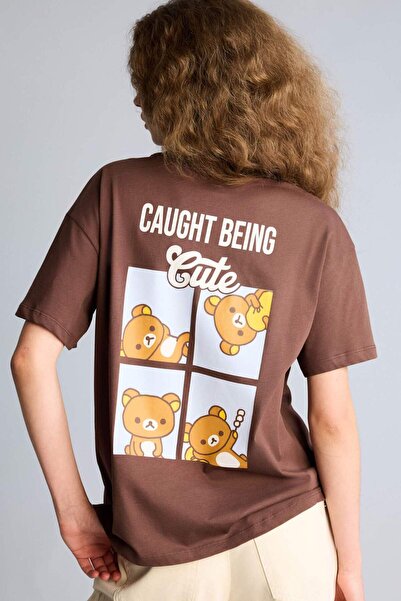 DeFacto Μπλουζάκι Rilakkuma Oversized με κοντό μανίκι με τύπωμα H0260AX26SM