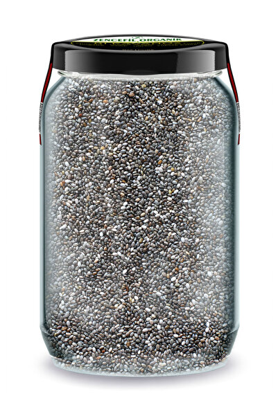 Zencefil Organik Chia Tohumu Bi Kavanoz 660 cc. Cam Kavanozda Katkısız Çiya T...