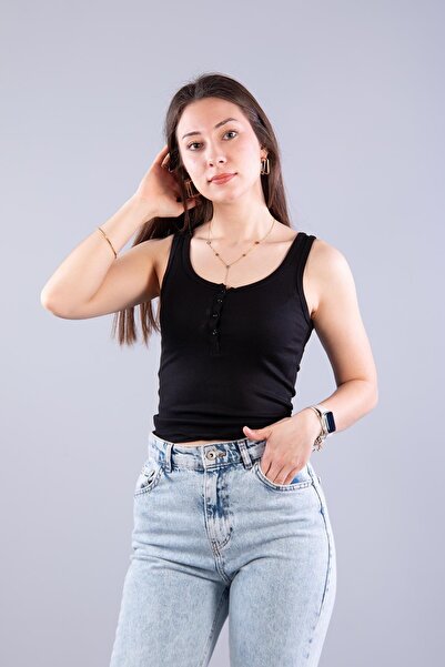 Mckanzie 6699 (N-2351) Body din modal cu nasturi și aplicații