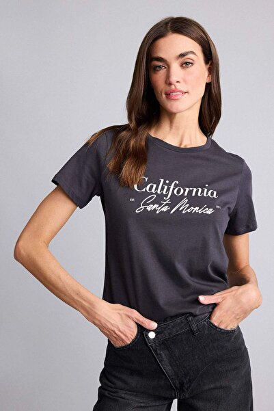 DeFacto Regular Fit Crew Neck Combed Cotton Short Sleeve T-Shirt H1408Ax26Sm