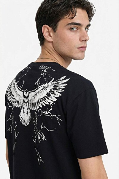 DeFacto 100% Cotton Boxy Fit Printed T-Shirt F8170Ax26Sp