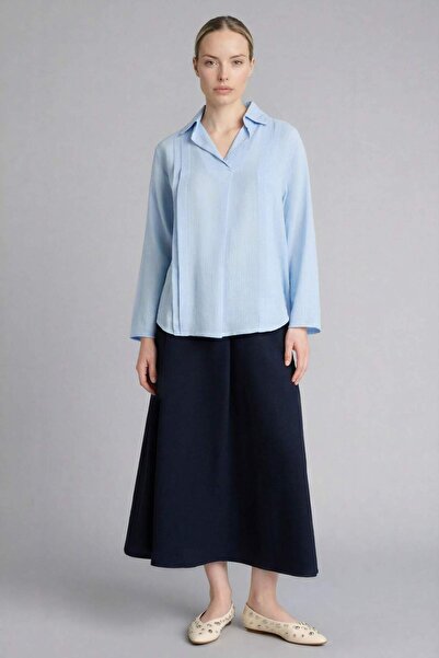 DeFacto تنورة على شكل حرف A من مزيج الكتان G8285AX26SP