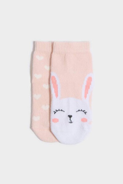 DeFacto 2er-Pack lange Baumwollsocken für Babys, Mädchen, H2893A5NS