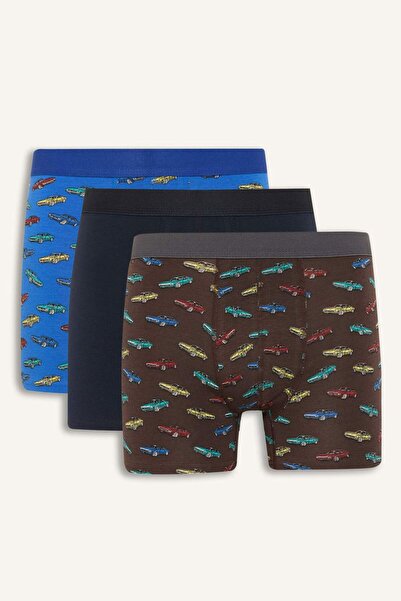 DeFacto Regular Fıt Baskılı 3lü Boxer G9301AX26SP