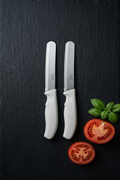 MAKRİ HOME Set of 2 Ultra Sharp Serrated Blades, White 22 cm 100% Guaranteed ...