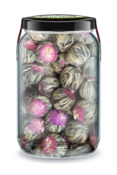 Zencefil Organik شاي الياسمين - 660 سم مكعب في وعاء زجاجي، مفتوح في الماء، شا...