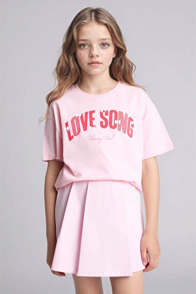 DeFacto Oversıze Baskılı Tişört Kız Çocuk G1776A826SM