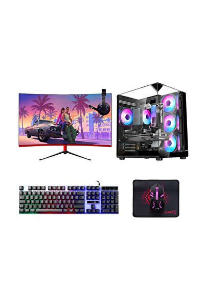TURBOX Tx9002 i7 920 16GB Ram 512GB NVMe 8GB RX580 23.8 inç FHD 100Hz Curved ...