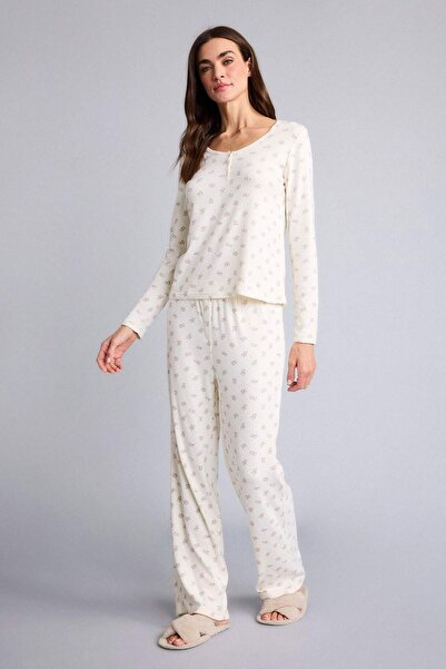 DeFacto Pajama Set Patterned Top Bottom G7684Ax26Sp