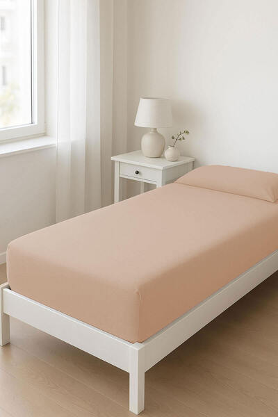 Elif Mira Single Elastic Combed Cotton Sheet 100X200 cm
