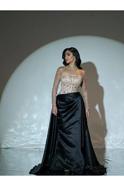 EVENTTANA فستان تفته بصدر بيج مطرز ايفنتانا