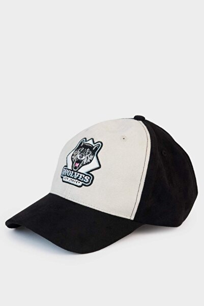 DeFacto Men's Label Printed Suede Cap Hat G0935Ax26Sm