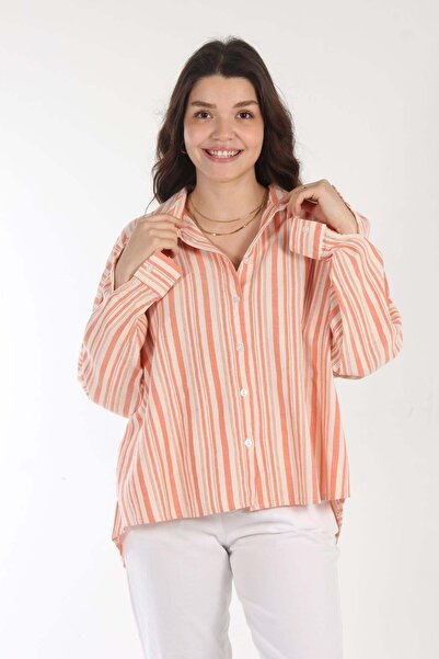 Mckanzie 5593 قميص سميك مخطط طويل الظهر