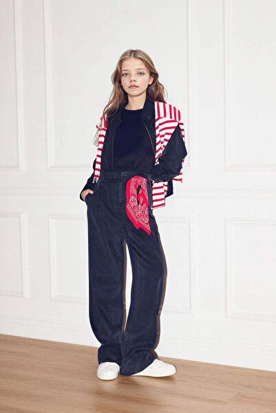 DeFacto Pantaloni Tencel cu picior larg pentru fete G6368A826SM