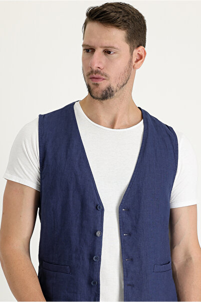 Kiğılı Vestă Slim Fit din in - Slim Fit