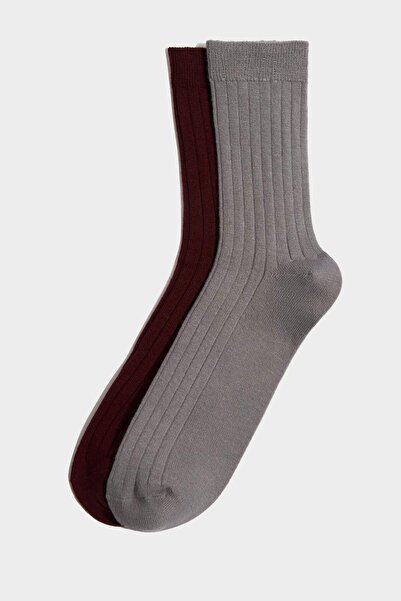 DeFacto Дамски пакет от 2 чифта дълги чорапи от памук и акрил G7447AXNS