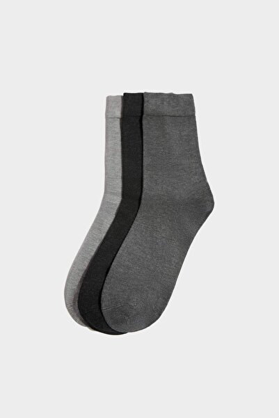 DeFacto Men's Seamless 3-Piece Bamboo Long Socks H1028Axns