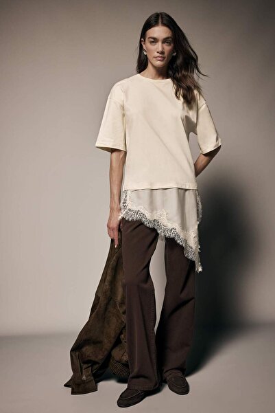 DeFacto Μπλουζάκι Relax Fit Crew Neck Premium με κοντά μανίκια G9664AX26SP