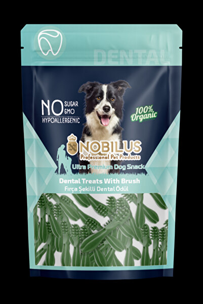 NOBİLUS Dental Köpek Diş Temizleyici Ödül Maması Fırça Şekilli 80 Gr