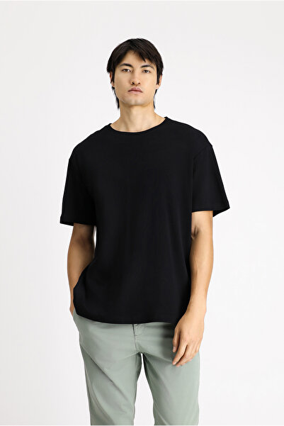 Kiğılı Oversize Crew Neck Cotton T-Shirt