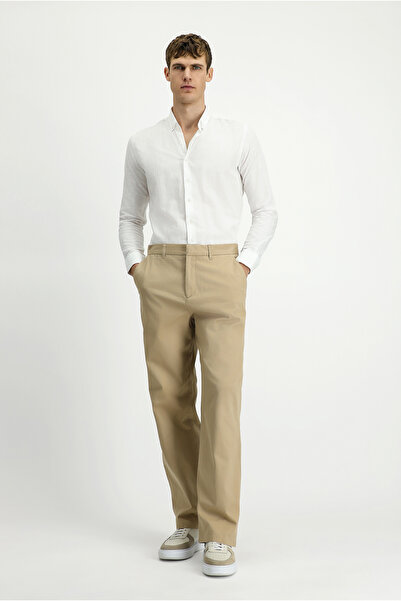 Kiğılı 6 بنطلون قماش قياسي بقصة عادية قماش قابل للتمدد / بنطلون تشينو