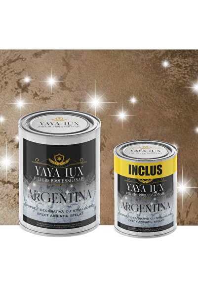 YaYa Color Pachet 2 L + 1 L Gratuit, Vopsea Decorativa de Lux Argentina, Cafe...