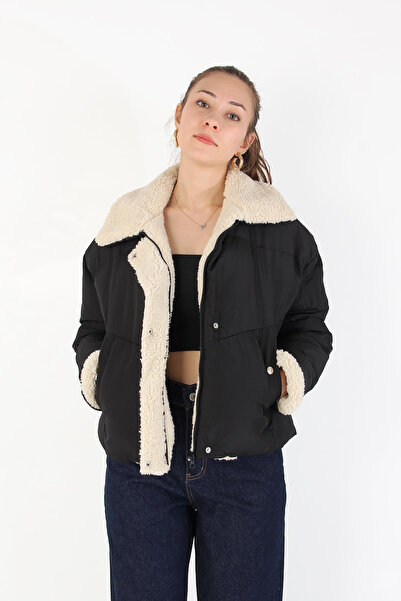 Mckanzie Y-0152 Palton gonflabil din pluș cu mâneci și guler