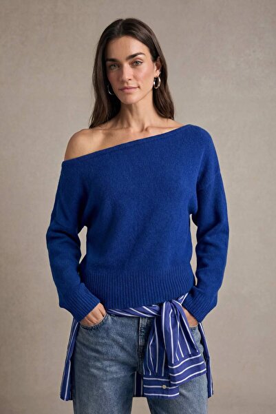 DeFacto Regular Fit Open Shoulder Knitwear Sweater G8898Ax25Cw