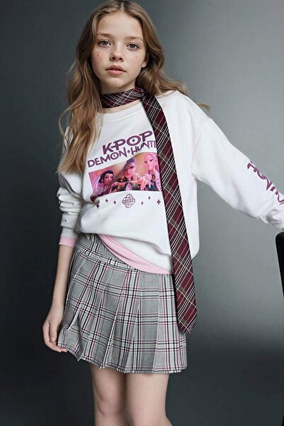 DeFacto Kpop - Demon Hunters Relax Fıt Sweatshirt pentru fete H3836A826SP