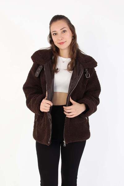 Mckanzie 2635 Παλτό Biker με λεπτομέρεια με πόρπη με γιακά