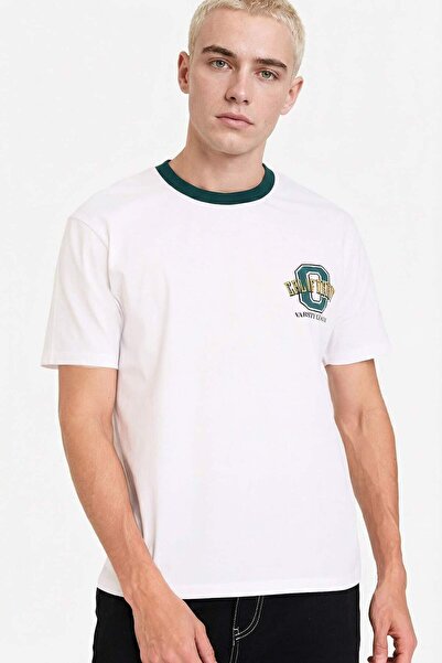 DeFacto Bărbați tricou F8150AX/WT34 ALB