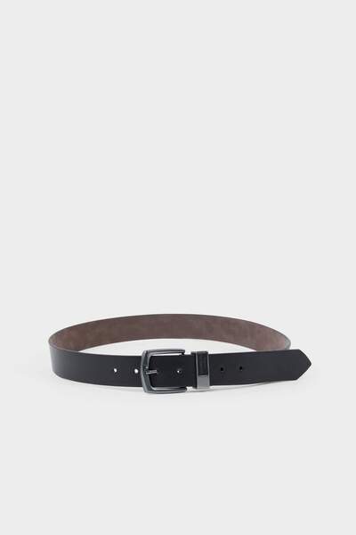 DeFacto Curea casual din piele artificială cu cataramă dreptunghiulară pentru...