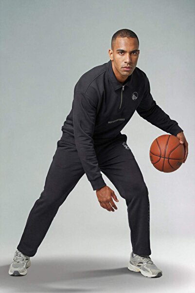 DeFacto NBA Golden State Warriors Relax Fit Skuba Diver Fabric Jogger F6994AX...